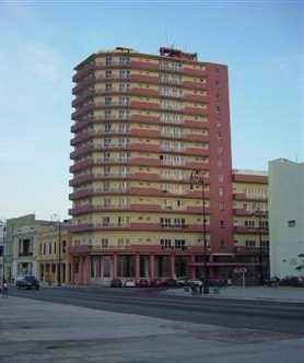 'Hotetur - Deauville - vista de la fachada desde el malecon habanero' Check our website Cuba Travel Hotels .com often for updates.